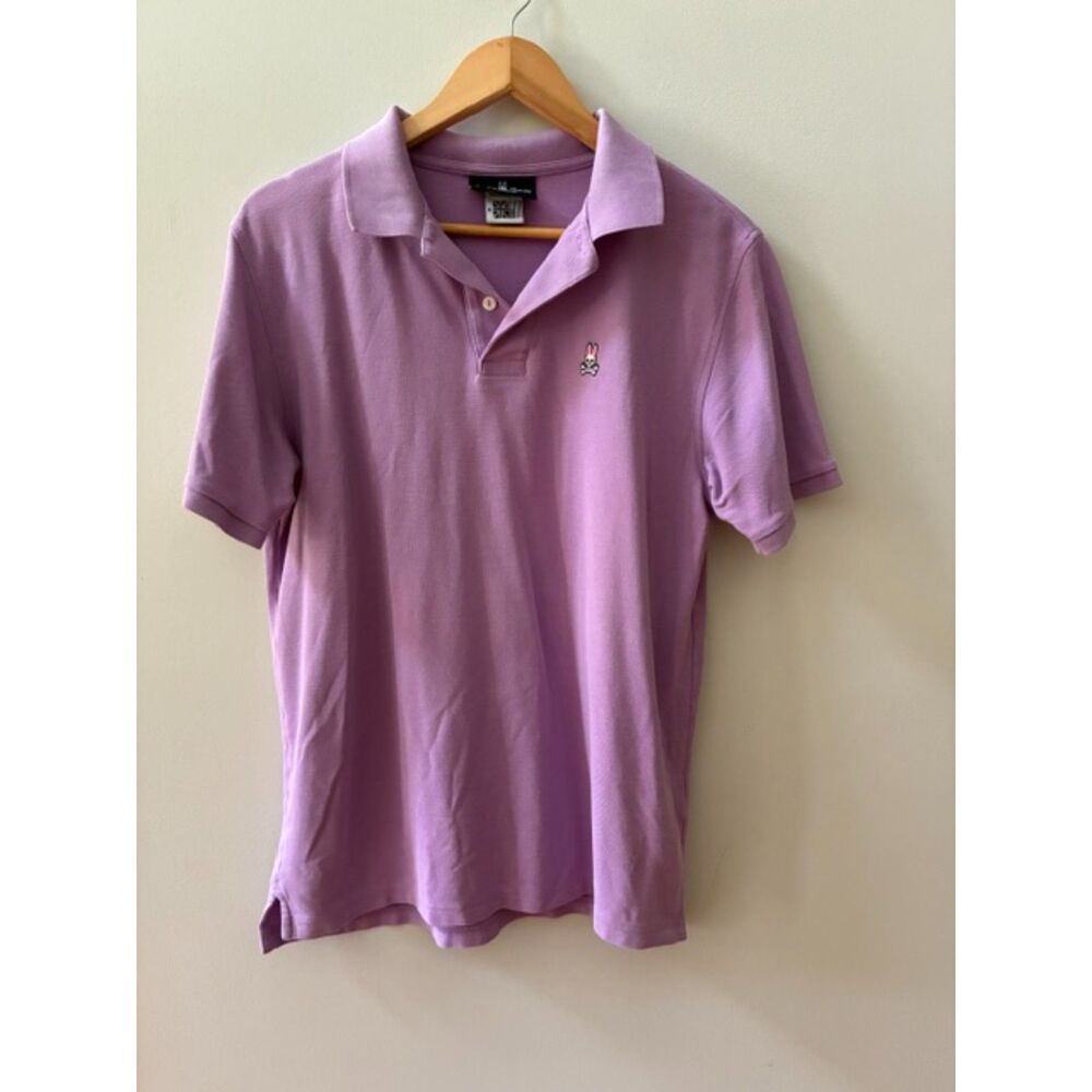 Psycho Bunny Men's Polo Shirt Size 6 Large Lavender Classic Fit